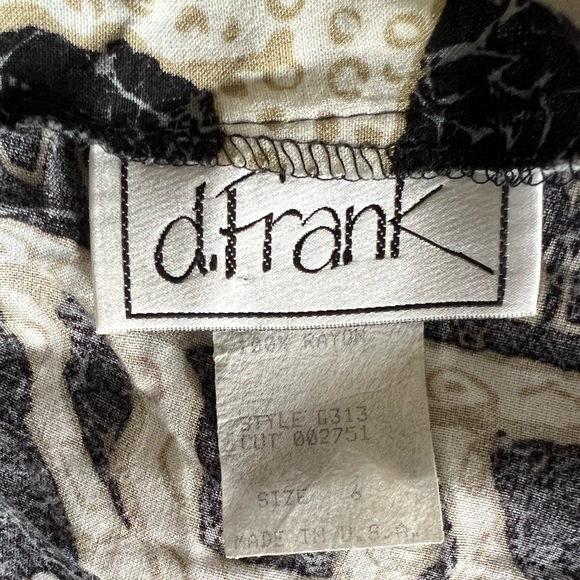 Vintage D Frank 80s 90s Animal Print Vest with Beaded Fringe - Picture 5 of 6